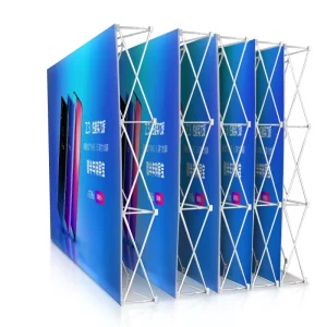 Foldable Aluminum Alloy Pop-Up Display Stand with Dye Sublimation Printing, 7.5×7.5ft