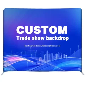 Foldable Aluminum Pole Frame Modular Pop-up Exhibition Stand with Blue Trade Show Banner