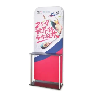 Foldable Aluminum and Polyester Fabric Counter Table Display Stand
