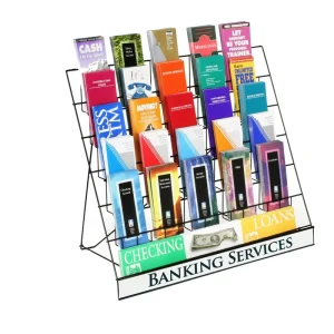 Foldable Brochure Display Rack Retail Store Magazine Greeting Card Display Stand