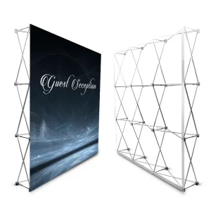 Foldable Custom Full Color Printing Graphic Double Side Trade Show Pop up Display Backdrop Stand