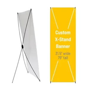 Foldable Detachable Eco-Friendly Metal X Banner Stand with Carton Packing