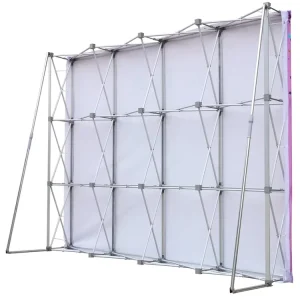 Foldable Fabric Pop-up Banner Display Stand with Tension Expansion Feature