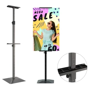 Foldable Iron Double-Sided Adjustable Poster Board Stand for Cardboard Signs