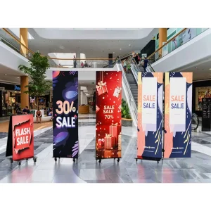 Foldable Led Poster Display P2.5 Outdoor Indoor Portable Smart Ad Wall for Exhibition and Retail Store Use