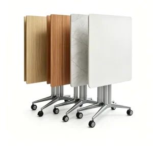 Foldable Mobile Telescopic Melamine Training Meeting Table for Office Use