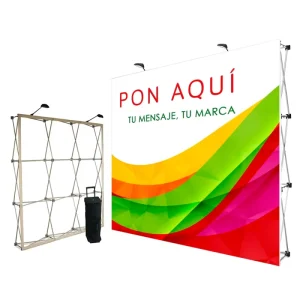 Foldable Pop-Up Banner Stand with Aluminum Frame and Custom Image