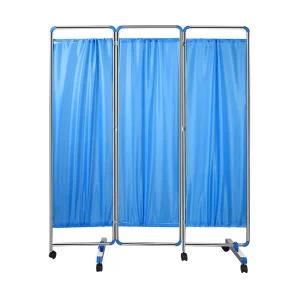 Foldable Stainless Steel Medical Screen with Wheels Factory Direct