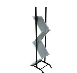 Foldable Vertical Leaflet Brochure Holder Literature Stand Newspaper Rack