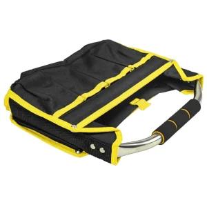 Foldable Waterproof Heavy-Duty Top-Open Tool Tote with Steel Handle for DIY and Jobsite
