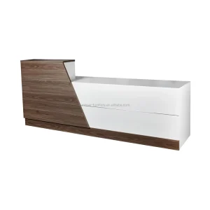 Foldable Wooden Reception Desk for Offices, Malls, and Outdoor Use
