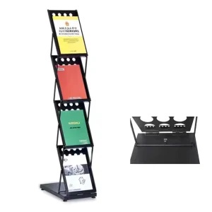 Folding A3 and A4 Catalogue Shelf, Magazine Holder, and Brochure Stand