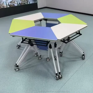 Folding Convertible Wooden Tables Modern Training Table with Eco friendly Flip Top for Office Conference and School