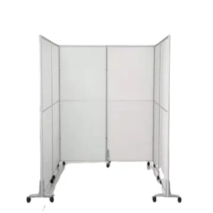 Folding Office Partition Screen Room Divider with Wheels