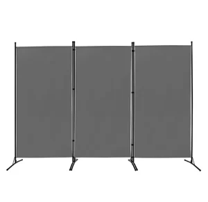 Folding Partition Privacy Screen Freestanding Black Screens & Room Divider