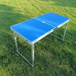 Folding Tables Outdoor Portable Lightweight Aluminum Alloy Table Camping Picnic Gym Kitchen Square Legs Adjustable Height Easy