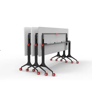 Folding Training Table with Flip Top Castors and Nesting Design Mobile Wood Table for Conference and Classroom Use