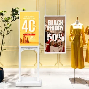 For US Stock Free Ship 1000 Nits Hanging Floor Standing High Brightness LCD Digital Poster Retail Storefront Signage