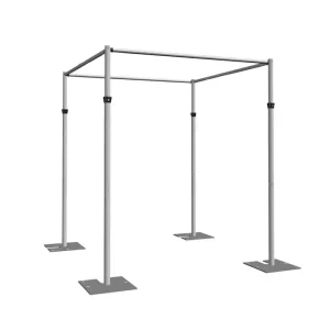 Four Crossbars Iron Aluminium Mental Alloy Retractable Metal Curtain Frame Retractable Support for Wedding Party