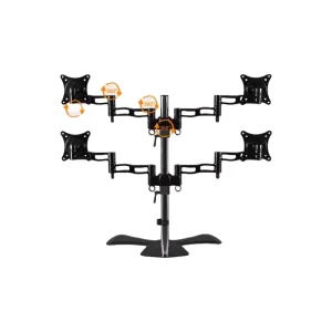 Four-Screen LCD Computer Seamless-Splicing Rack Multi-Screen Display Bracket with Rotating, Lifting, and Adjusting Features