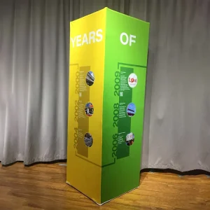 Four-Sided Fabric Aluminum Tube Square Tower Column Display Advertising Trade Show Display Stand Exhibition Wall Banner