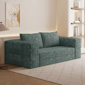 Frameless Apartment Living Room Sofa Bed Floor Velvet Modular Sectional Sofa Couch Set Lazy Folding Compression Sofa Supply