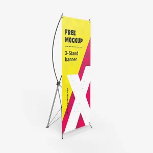 Free Design OEM Adjustable Outdoor Advertising X Banner Stand 120*200 cm Advertisement Exhibition Retractable Display Roll up
