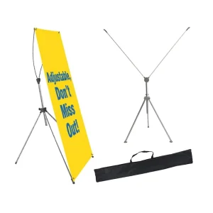 Free-Standing Adjustable X-Frame Poster Banner Display Stand for Advertising