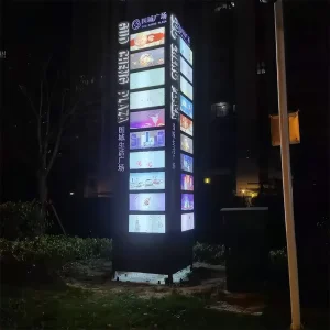 Free-Standing Pylon Sign Display Stand for Filling Stations