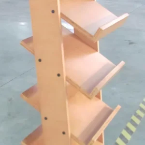 Free-Standing Wood Display Stand Shelf for Bread
