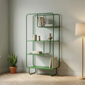 Freestanding Adjustable Metal Storage Shelf and Display Rack