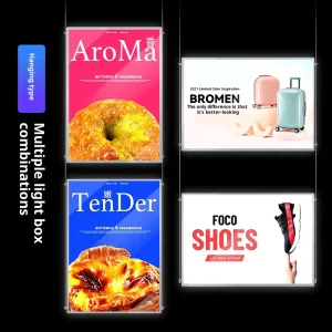 Freestanding Aluminum LED Advertising Light Box Waterproof Indoor Outdoor Space-Saving Design