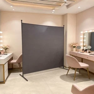 Freestanding Privacy Screen Divider 180x180cm Fabric Office Partition Panel Portable Room Divider for Home Office Workspace
