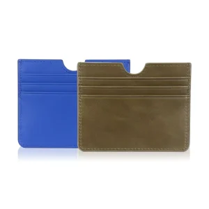 Front-Pocket PU Leather Slim Credit Card Holder with Custom Logo