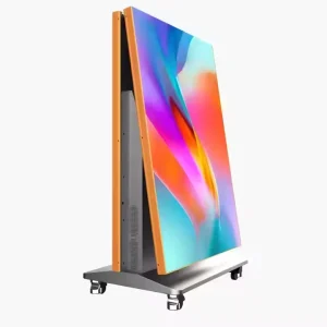 Full-Color 4K LED Screen Poster Display Panel with Floor Stand, IP54