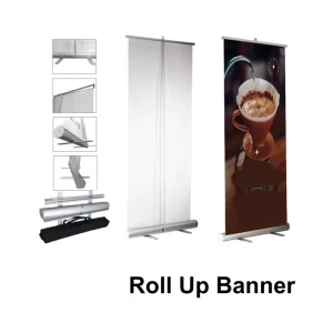 Full-Color Custom Retractable Roll-Up Banner with Stable Metal Base