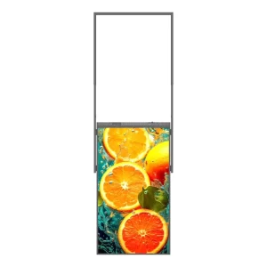 Full HD Digital Signage Window LCD Video Display Dual-Screen Double-Sided Ultra-Thin Hanging Display for Shopping Mall