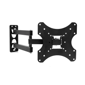 Full-Motion TV Wall Mount for 17-42 Inch Screens, VESA 200x200mm, 180° Swivel, 15° Tilt, Black, 30kg Capacity