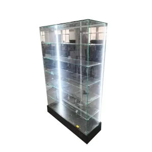 Full Vision Customized Tempered Glass Showcase Display Cabinet