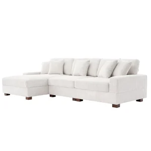 Functional Modular Sofa Fabric Couch Extra Wide Seat Family Living Room Ergonomic Layout For Concept