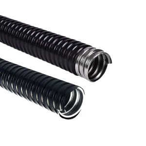 GI PVC-Coated Black Flame-Resistant Flexible Metallic Conduit for Electric Cable Wire Protection