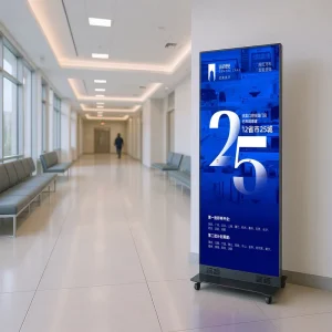 GOB P2.5 Indoor/Outdoor LED Poster Screen with Stand, 600 cd/m²