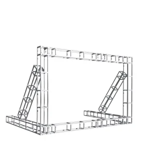 Galvanized Square Tube Truss Corrosion Resistant Detachable Easy Assembly Stable Structure Exhibition Wedding Stage Advertising
