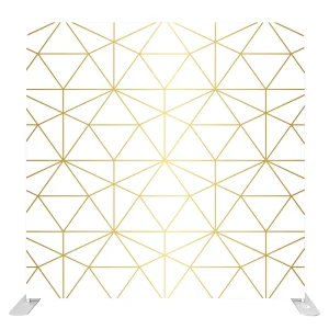 Geometric Linear Pattern Double-Sided Tension Fabric Photo Booth Backdrop with Aluminum Stand