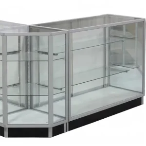 Glass Display Cabinet Counter with LED Light