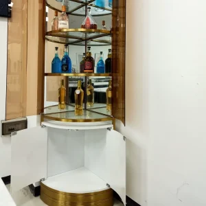 Glass Display Cabinet Living Room Corner Gold Wine Glass Cabinet Cabinet