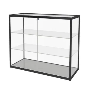 Glass Display Cabinet with Glass Shelves for Retail Jewelry Stores