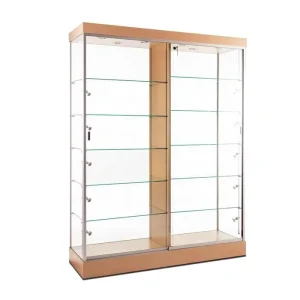 Glass Display Shelf Stand and Jewelry Display Cabinet with LED Light