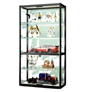 Glass Eco friendly Promotional Showcase Display Cabinet Transparent Sample Cosmetic Display Rack Hand held for Model Storage