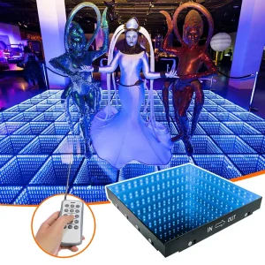 Glass Floor Stage LED Infinity Mirror Dance Floor Lights for Bars, Weddings, Discos, Exhibitions and Runways